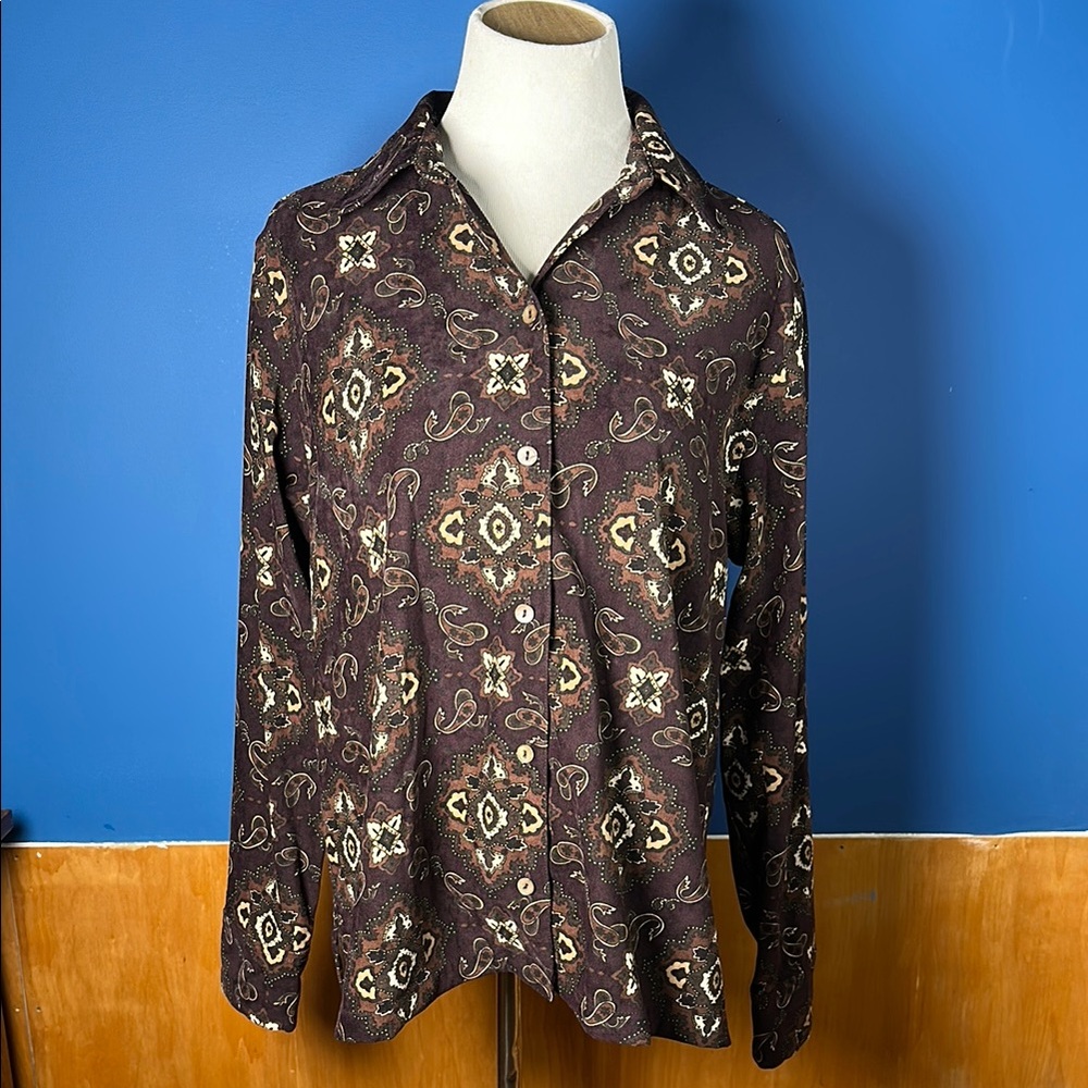 Women’s Brown Patterned Shirt